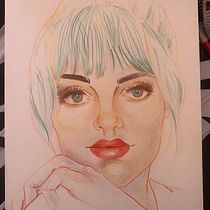 Mi proyecto del curso: Dibujo de retratos llamativos con lápices de colores. Desenho, Desenho de retrato, Sketchbook, e Desenho com lápis de cor projeto de steffm10 - 03.05.2023