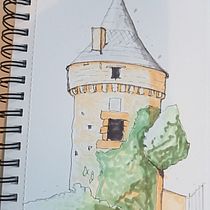 Mi proyecto del curso: Dibujo arquitectónico expresivo con marcadores de colores. Sketching, Drawing, Architectural Illustration, Sketchbook & Ink Illustration project by Fabien Rouault - 05.02.2023