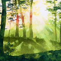 My project for course: Dreamy Watercolor Landscapes: Paint with Light. Un projet de Peinture , et Aquarelle de Björn Olfenius - 03.05.2023
