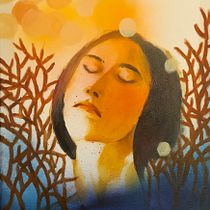 My project for course: Experimental Portraiture: Fusing Oil, Acrylic, and Spray Paint. Fine Arts, Painting, Acr, lic Painting, and Oil Painting project by Norah Azahrani - 05.04.2023