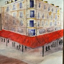 Final PROJECT -My project for course: Architectural Sketching with Watercolor and Ink. Sketching, Drawing, Watercolor Painting, Architectural Illustration, Sketchbook & Ink Illustration project by Maureen Kolbe - 05.04.2023