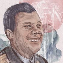 Yuri gagarin - Ilustración - . Projekt z dziedziny Trad, c, jna ilustracja, Grafika wektorowa, Ilustracja c, frowa i Portret użytkownika Jon Ander Olalde - 04.05.2023