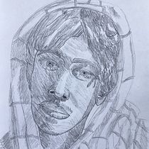 Mi proyecto del curso: Cuaderno de retratos a línea con grafito. Artes plásticas, Esboçado, Desenho, Desenho de retrato, e Sketchbook projeto de Jose Manuel Contreras Michel - 02.05.2023