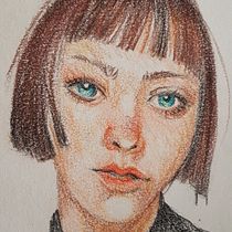 Mon projet du cours : Dessin de portraits expressifs aux crayons de couleur . Desenho, Desenho de retrato, Sketchbook, e Desenho com lápis de cor projeto de Catherine DI GIORGIO - 05.05.2023