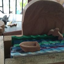 Mi proyecto del curso: Autómatas de madera: crea esculturas con movimiento. Character Design, Sculpture, and Woodworking project by Francia Lara Assaad - 05.05.2023