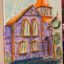 My project for course: Expressive Architectural Sketching with Colored Markers. Sketching, Drawing, Architectural Illustration, Sketchbook & Ink Illustration project by carlybag - 05.05.2023