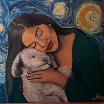 Mi proyecto del curso: Mony y Chloe, introducción al retrato realista.. Fine Arts, Painting, and Oil Painting project by Mónica Roldán - 02.17.2023