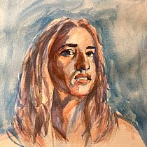 Mein Abschlussprojekt für den Kurs: Artistische Aquarellporträts. Fine Arts, Painting, Watercolor Painting, and Portrait Drawing project by 87r5vrn6qd - 05.06.2023