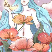 Mein Abschlussprojekt für den Kurs: Fantasy-Illustrationen: Finde deinen Stil. Traditional illustration, Drawing, Digital Illustration, Watercolor Painting, and Color Theor project by Amy Viehmann - 05.02.2023