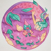My project for course: Illustration Techniques with Watercolor and Gouache. Traditional illustration, Fine Arts, Painting, Watercolor Painting, Children's Illustration, and Gouache Painting project by Luisa Enomoto - 04.30.2023