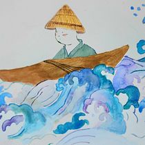 Mon projet du cours : Illustration à l’aquarelle de style japonais. Traditional illustration, Drawing, and Watercolor Painting project by ketterercecile - 05.06.2023