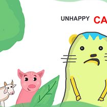 Unhappy Cat - first project of my drawing. Here are what I could do in my final project.. Traditional illustration, Editorial Design, Drawing, Stor, board, Children's Illustration, Narrative, and Picturebook project by Haly Kann - 05.07.2023