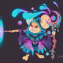 Mój projekt z kursu: Projektowanie postaci fantasy w Procreate. Projekt z dziedziny Trad, c, jna ilustracja, Projektowanie postaci, Ilustracja c, frowa, R, sunek c, frow, Malarstwo c i frowe użytkownika loyhiri - 07.05.2023