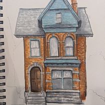 My project for course: Expressive Architectural Sketching with Colored Markers. Sketching, Drawing, Architectural Illustration, Sketchbook & Ink Illustration project by creategrace_art - 05.07.2023