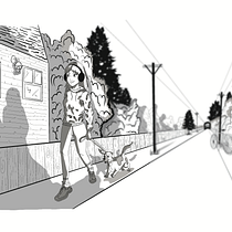 Walking on sunshine!. Traditional illustration, Fine Arts, Sketching, Pencil Drawing, Drawing, Artistic Drawing, and Figure Drawing project by yasminpmartinez - 05.07.2023