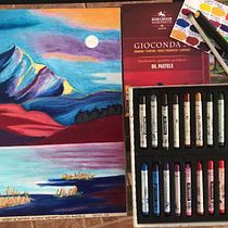 Before autumn (Landscapes with Oil Pastels by Clara Debray). Traditional illustration, Fine Arts, Pencil Drawing, Drawing, and Artistic Drawing project by havanna0928 - 05.08.2023