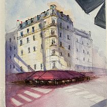 Mijn project van de cursus: Architectuur tekenen met aquarel en inkt. Sketching, Drawing, Watercolor Painting, Architectural Illustration, Sketchbook & Ink Illustration project by Ingrid Bracke - 05.08.2023