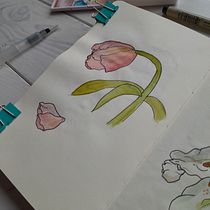 My project for course: Botanical Sketchbooking: A Meditative Approach. Ilustração tradicional, Esboçado, Desenho, Pintura em aquarela, Ilustração botânica, e Sketchbook projeto de Nina Šarišská - 08.05.2023
