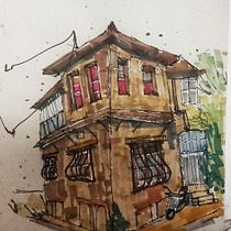 My project for course: Expressive Architectural Sketching with Colored Markers. Sketching, Drawing, Architectural Illustration, Sketchbook & Ink Illustration project by Arpita Shrivastava - 05.03.2023