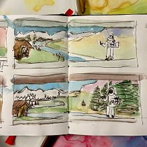 Mein Abschlussprojekt für den Kurs: Aquarellsketching: Drück deine Ideen aus . Ilustração tradicional, Esboçado, Criatividade, Desenho, Pintura em aquarela, e Sketchbook projeto de Nic Ole - 09.05.2023