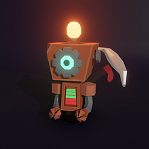 Mi proyecto del curso: Modelado de personajes low poly para videojuegos Ein Projekt aus dem Bereich 3D, 3-D-Modellierung, Videospiele, Design von 3-D-Figuren und Design für Videospiele von Lisandro Rodriguez - 06.05.2023