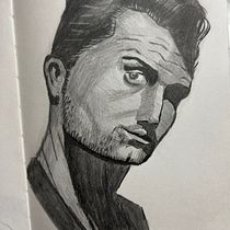Mi proyecto del curso:  Dibujo de retrato artístico: captura expresiones auténticas. Un projet de Illustration traditionnelle, Beaux Arts, Esquisse , Dessin au cra, on, Dessin, Dessin de portrait, Dessin réaliste, Dessin artistique , et Dessin anatomique de chefmanuelgordillo_m - 10.05.2023