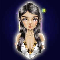 Mi proyecto del curso: Retratos digitales de fantasía con Photoshop. Traditional illustration, Drawing, Digital Illustration, Portrait Drawing, Digital Drawing, and Digital Painting project by Rui Ianbaud - 05.08.2023