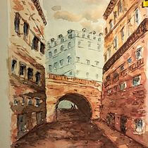Il mio progetto del corso: Rappresentazione architettonica ad acquerello. Un projet de Illustration traditionnelle, Esquisse , Dessin, Aquarelle, Illustration architecturale , et Carnet de croquis de Rachele - 10.05.2023
