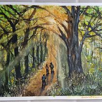 Excursión  por un hayedo. Un projet de Aquarelle , et Peinture de Daniel - 12.07.2023