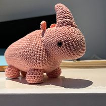 Mi Rino. Arts, Crafts, To, Design, Fiber Arts, DIY, Crochet, Amigurumi, and Textile Design project by 5x5rn27gf7 - 05.10.2023