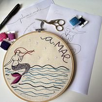 Meu projeto do curso: Técnicas básicas para bordado de letras. Un projet de Broderie , et Design textile de Izabella Mota - 11.05.2023