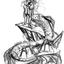 Mi proyecto del curso: Sketchbook fantástico: dibuja personajes desde la imaginación SIRENA. Un proyecto de Ilustración tradicional, Creatividad, Dibujo y Sketchbook de Dalia González - 11.05.2023