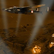 First Berlin bombing by french lonely plane, 1940. Een project van Fotografie, Collage, Retoucheren van foto's, Artistieke fotografie, Fotografische compositie y Fotomontage van Anibal Maiz Caceres - 12.05.2023