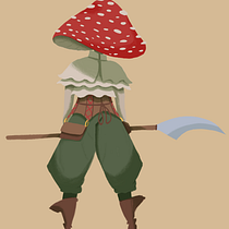 My project for course: Fantasy Character Design in Procreate. Projekt z dziedziny Trad, c, jna ilustracja, Projektowanie postaci, Ilustracja c, frowa, R, sunek c, frow, Malarstwo c i frowe użytkownika violetkoala - 03.05.2023