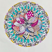 My project for course: The Art of Mandala Drawing: Create Geometric Patterns. Drawing, Ink Illustration, Traditional illustration, Arts, and Crafts project by Fiona Baanah-Jones - 05.20.2023