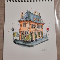 Mon projet du cours : Esquisses d'architecture expressives aux feutres de couleur. Sketching, Drawing, Architectural Illustration, Sketchbook & Ink Illustration project by Manon Winter - 05.13.2023