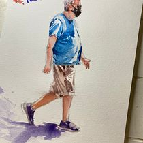 Meu projeto do curso:  Sketching de pessoas em aquarela Ein Projekt aus dem Bereich Skizzenentwurf, Aquarellmalerei und Anatomische Zeichnung von bezerrarafa25 - 14.05.2023