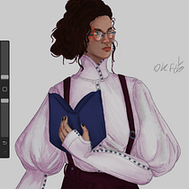 My project for course: Fantasy Character Design in Procreate. Projekt z dziedziny Trad, c, jna ilustracja, Projektowanie postaci, Ilustracja c, frowa, R, sunek c, frow, Malarstwo c i frowe użytkownika darkat.franks.8 - 12.05.2023