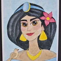 Meu projeto do curso: Desenho fanart com aquarela e lápis de cor. Ilustração tradicional, Pintura, Pintura em aquarela, Desenho de retrato, Ilustração infantil, e Desenho com lápis de cor projeto de Carolina Caraíba Alves - 14.05.2023