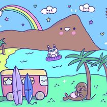 My project for course: Designing Kawaii Worlds: Spread Joy Through Illustration. Character Design, Digital Illustration, and Manga project by Jessica Morris - 05.14.2023