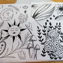 Mi proyecto del curso: Técnicas de ilustración para desbloquear tu creatividad. Projekt z dziedziny Design, Trad, c, jna ilustracja,  Sztuki piękne,  Malarstwo, Kreat, wność, Kreat, wne zabaw, z dziećmi i Sketchbook użytkownika Evelyn Narváez - 15.05.2023