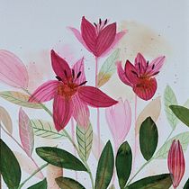 Tulips. Ilustração tradicional, Pintura, Pintura em aquarela e Ilustração botânica projeto de Annick Cottom - 15.05.2023