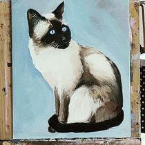 My project for course: Realistic Pet Siamese catPortraits with Oil Painting. Painting, Oil Painting, Fine Arts, and Naturalistic Illustration project by John Mccullough - 05.03.2023