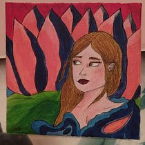 La chica nenúfar. Projekt z dziedziny Trad, c, jna ilustracja, Projektowanie postaci,  R i sunek użytkownika Alba Albarrán Alcalde - 15.05.2023