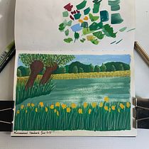 Mein Abschlussprojekt für den Kurs: Reiseskizzenbuch-Illustration mit Gouache. Painting, Drawing, Sketchbook, and Gouache Painting project by Anke Weber - 05.15.2023