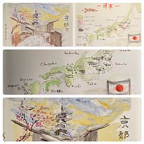 Mein Abschlussprojekt für den Kurs: Reiseskizzen in Aquarell: Fange deine Umgebung ein. Traditional illustration, Painting, Sketching, Drawing, Watercolor Painting, Architectural Illustration, and Sketchbook project by Doreen Kurtz - 05.15.2023
