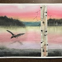 My project for course: Atmospheric Landscapes in Watercolor  Ein Projekt aus dem Bereich Bildende Künste, Malerei und Aquarellmalerei von Amy Adams - 16.05.2023