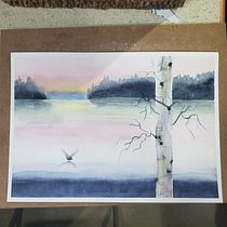 My project for course: Atmospheric Landscapes in Watercolor  Ein Projekt aus dem Bereich Bildende Künste, Malerei und Aquarellmalerei von debuie63 - 13.05.2023
