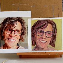 My project for course: Portrait Painting with Oil: Explore Light and Shade. Fine Arts, Painting, and Oil Painting project by Sally Lee - 05.16.2023