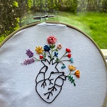 Il mio progetto del corso: Ricamo a mano anatomico e floreale per capi e accessori. Projekt z dziedziny  Haft, Upc, cling, Wzornictwo tekst i liów użytkownika Marta Bonicelli - 16.05.2023
